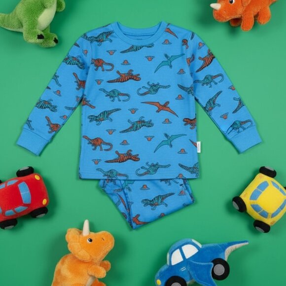 Blue Dinosaur Kids Pajama Top – Playful and Comfortable Nightwear - Picture 4 of 4